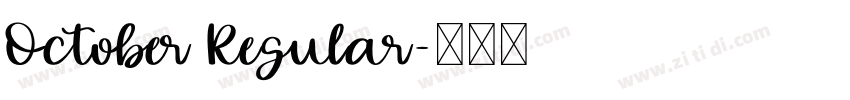 October Regular字体转换